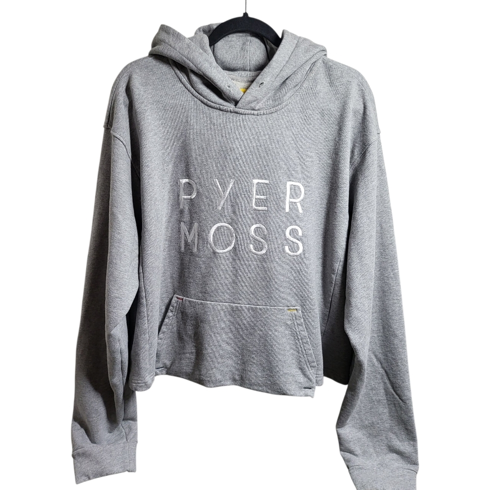 Pyer Moss Women's Embroidered Logo Cropped Hoodie
